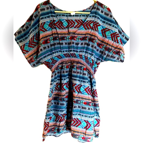 Xhilaration swimsuit cover up with geometric design. Women’s size Medium. - Picture 1 of 4